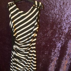 ❤️Sleeveless striped dress midi